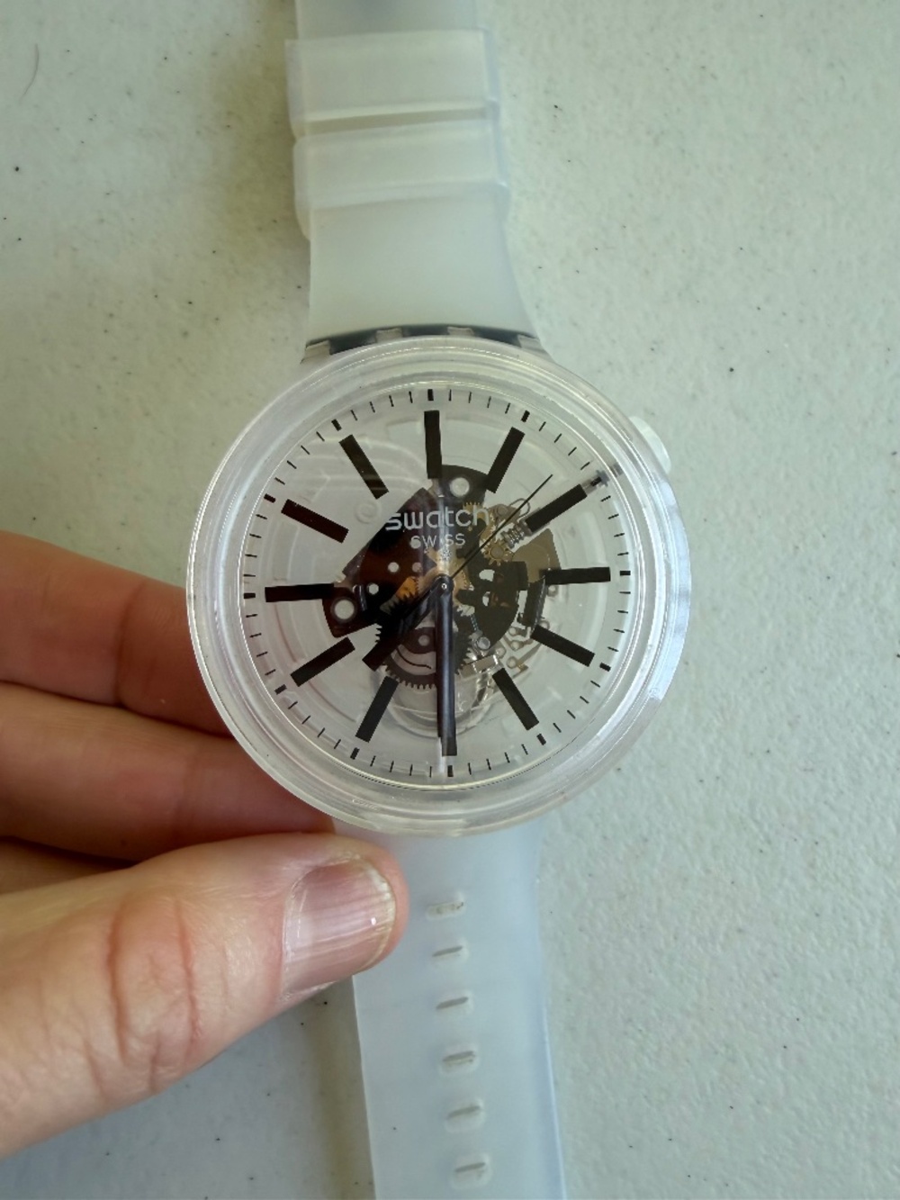 Swatch Big Bold Black-in-Jelly Watch SO27E101
